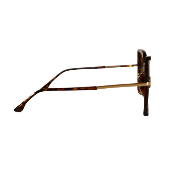 Out-n-About Semi Rimless Cateye Sunglasses Gradient Lens and Animal Print Frame - Picture 4 of 4